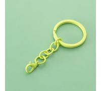 Keychain Ring Set Colorful Split Key Ring Set Bracelet Earring Necklace Jewellery Making Kit Keyring Hoop for Keychains DIY Craft Resin Lanyards Making (Light Green)