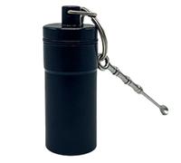 Keychain Tablet Container, Aluminium Organiser - Key Ring Travel Pill Case for Handbag | for Adults Men Women Jewellery Fish Oil Earplugs Daily Needs