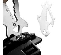 Keychain Tool - 7.5 X 3.9 X 0.25cm Multifunctional Heavy Duty Cool Gadgets | Pocket Multi Tool Keychain for Men | for Indoor Outdoor Home Fishing Camping Hiking Climbing Women Men Dad