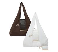 Keychain Tote Bag, Keychain Tote Bag Compact & Expandable for On-the-Go Convenience for Shopping, Travel & Daily Errands (2PCS-F)