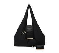 Keychain Tote Bag, Light Weight Compact Foldable Vegan Pu Leather with Key Ring | Reusable Expandable into a Spacious Shopping Bag for Women Girls Daily Travel Outdoor