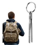 Keychain Tweezers - 2.32in Titanium Precision Tool, Flat Head Clamping Design, CNC Cut Lightweight 3g Construction | Outdoor Camping Hiking Travel Home Survival Kits