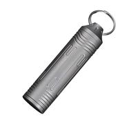 Keychain Vitamin Holder, Portable Titanium Vitamin Case Necklace Waterproof Vitamin Organizer with Key Ring for Travel Purse Pocket EDC Accessory