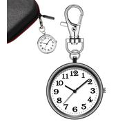Keychain Watch - Alloy Round Clip, Mini Buckle Pendant | 8.2x4x0.8cm Water Resistant Pocket with Elegant Dial, Stylish Charm for Handbag, Backpack Tag, Travel Pocket