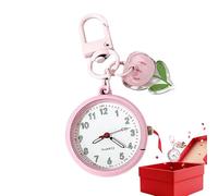 Keychain Watch - Digital Watch Pendant, Portable Glow In The Dark Pocket Clock, Silent Electronic Timekeeping Performance, High Contrast LED Display Function, Travel Accessory for Luggage