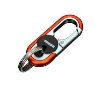 Keychain with Carabiner - Alloy Clips, Detachable Double Keychains, Compact Key Holder | Durable and Lightweight Design Long Tail Key Organizer for Men, Women, Kids