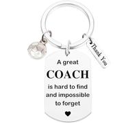 Keychain with Engraving A Great Coach is hard to find Keychain for Teacher's Day, Gifts for Teacher, Trainer, Coach, with football pendant