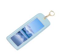 Keychain With Photo - Transparent PU Leather Portable Rectangular Charm | Keychain Photo Holder | For Family New Year Memorial Pregnancy Birth Car Christmas Holiday Party Home, blue, Consulte la