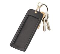 Keychain With Photo - Transparent PU Leather Portable Rectangular Charm | Keychain Photo Holder | For Family New Year Memorial Pregnancy Birth Car Christmas Holiday Party Home, Black/White, Consulte