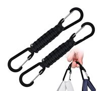 Keychain with Snap Hook Carabiner Clips, Paracord Keychain Carabiner Clips with Locking D Ring Hooks Hangers, Heavy Duty Lanyard Key Chain for Car Keys, Backpack, Tools, Men, Women