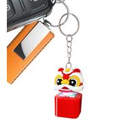 Keychain With Sound,Lion Dance Shape Button Keyring Bag Pendant - Portable Keyboard Clicker Lion Fidget Toys | for Boys Girls Children Nursery Road Trip Car Traveling Business Trip Home