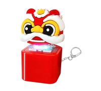 Keychain With Sound | Lion Dance Shape Keyring Purse Charm Colorful Lights,Lion Button Keychain With Sound And Light - for Kids Children Boys Home School Kindergarten Nursery Outdoor Car Road Trip
