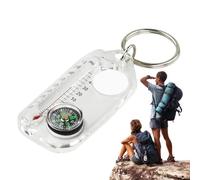 Keychain With Thermometer And Survival Compass - Keychain 2.3 X 1.2 X 0.3 Inch, Portable Guide, Improve Your Navigation | Hiking Camping Outdoor Navigation Equipment Av