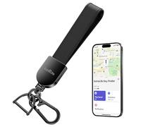 Keychain, Works with Apple Find My, Leather Key Chain with GPS Tracker
