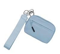 Keychain Wristlet Wallet - Credit Card Wallet | Wristlet Pouch Keychain | Waterproof Nylon Women Coin Purses | Iris Wristlet Wallet | Compact Key Ring Wallet with Hand Strap for Protection and Safety
