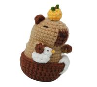 Keychains Crochet Set for Kids Adults Beginners with Step-by-Step Instructions, Crochet Hook Yarn, Knitting Accessories, Christmas Crochet