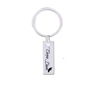 Keychains for Women, Motorbike Keychain Silver Engraved Carpe Diem Stainless Steel 28X9MM for Men Women Friend