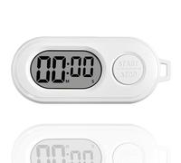 Keychains Stop Watch,Digital Watch Lightweight,Waterproof Keychain Stop Watch with LCD Screen,Digital Timer for Cooking,Small Digital Keyring Wat-ch,Easy to Read Kitchen Timer,Referee Use(White)
