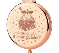 KEYCHIN 4th Wing Pocket Mirror Dragon Rider Gifts Should I Get The Wing Leader Compact Mirror 4th Wing Merchandise(wingleader-RG)