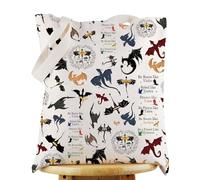 KEYCHIN 4th Wing Tote Bag Dragon Rider Inspired Gifts Xaden And Violet Reusable Grocery Bag Empyrean Bookish Gifts, 4th Wing Tb, M