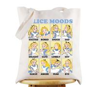 KEYCHIN Alice Moods Tote Bag Alice Fairy Tales Gifts Princess Alice Shoulder Bag Alice And Alice Cat Gifts, Alice Moods, M