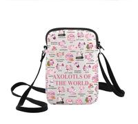 KEYCHIN Axolotl Crossbody Bag Axolotl Amphibian Lover Gifts Axolotls Of The World Shoulder Bag Salamander Merchandise, Axolotls-cb