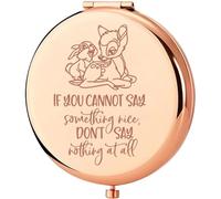 KEYCHIN Bambi & Thumper Pocket Mirror - Deer Fans Gifts: Compact Makeup Mirror