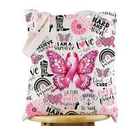 KEYCHIN Breast Cancer Awareness Tote Bag Breast Cancer Support Gift I Am A Survivor Tote Bag Breast Cancer Warrior Gift, Cancer Tb