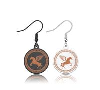 KEYCHIN Camp Half Blood Dangle Earrings Horse Movie Inspired Gifts Heroes Of Olympus Jewelry, Pearl ER, Metal, No Gemstone