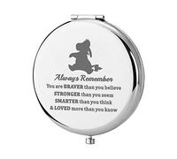 KEYCHIN Eeyore Pocket Mirror - You Are Braver Stronger Smarter Than You Think - Compact Mirror for Women Girls Teenager, Large