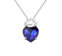 KEYCHIN Evie Red Heart Necklace Jay ＆ Mal Fans Gifts Queen Of Heart Cosplay Princess Jewelry Villain Evil Queen Merch, L, Stainless Steel, No Gemstone