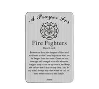 KEYCHIN Firefighter’s Prayer Wallet Insert Card Fireman Gifts Fire Fighter Jewelry For Father Husband Boyfriend (Firefighter Card)