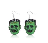 KEYCHIN Frankenstein Monster Dangle Earrings Monster Movie Fans Gifts Halloween Party Jewelry, L, Metal, No Gemstone