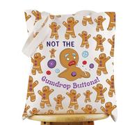 KEYCHIN Gingerbread Man Tote Bag Green Monster Muiscal Gifts Not My Gumdrop Buttons Shoulder Bag Gingerbread Man Merch, Gumdrop Buttons, M