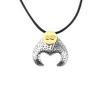 KEYCHIN King Pendant Necklace Jareth & Sara Fans Gifts Maze Runner Jewelry Jareth Movie Merchandise, L, Stainless Steel, stainless steel