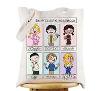 KEYCHIN Lizzie Cartoon Tote Bag Lizzie & Gordo & Miranda Fans Gifts Lizzie Reusable Grocery Bag Lizzie Merchandise, Yearbook Tb
