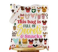 KEYCHIN Mouse Snack Tote Bag Enchanted Kingdom Gifts This Bag Full Of Secrets And Snacks Castle Bag Snack Vocation Merch, Full of Secrets Tb, M