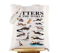 KEYCHIN Otter Animal Canvas Tote Bag Otter Lover Gifts Otters Of The World Shoulder Bag Sea Otters Merchandise, Otters Tb, M