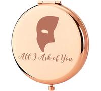 KEYCHIN Phantom Mask Musical Pocket Mirror Musical Theatre Gifts All I Ask of You Compact Makeup Mirror Opera Merch (Ask of You-RG)