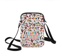 KEYCHIN Skydiving Crossbody Bag Skydive Lover Gift I Love Skydiving Shoulder Bag Skydiver Merchandise, Skydiving Cb