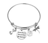 KEYCHIN Some Doors Should Not Be Opened Bracelet, Pendant: 2.0cm * 2.0cm, adjustable diameter: 6.5cm, Stainless Steel Metal, 1