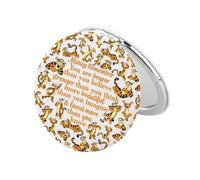 KEYCHIN Tigger Pocket Mirror Cartoon Movie Fans Gifts You are Braver Stronger Smarter Than You Think Compact Makeup Mirror (Tigger-White)