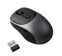 Keychron BM24 Wireless Mouse, 2400 DPI Quiet Clicks, 2.4 GHz/Bluetooth 5.2/Wired with Programmable Buttons, Long Battery Life for Laptop PC/Mac/Windows - Metal Gray