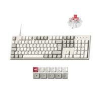 Keychron C2 Pro 8K Wired Mechanical Keyboard - UK ISO Layout, 8000Hz Polling Rate, QMK/VIA Programmable Hot-Swappable Red Switch, RGB Backlit Full Size with PBT Keycaps for Mac, Windows, Linux