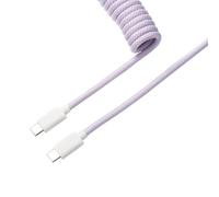 Keychron Coiled Aviator Cable Mechanical Keyboard Coiled - Light Purple Straight