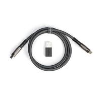 Keychron G ouble-Sleeved USB-C to USB-C Cable, 100cm, Durable Braided Charging Cable with USB-A Adapter for Mechanical Keyboards (Q/V/K Series)