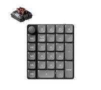 Keychron K0 Max Wireless Low-Profile Number Pad, QMK/VIA Programmable Numpad, Hot-Swappable Brown Switch, RGB Backlit, 2.4GHz & Bluetooth 5.3, 1000Hz Numeric Keypad with Knob, for Windows/Mac