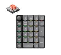 Keychron K0 Max Wireless Low-Profile Number Pad, Vibe Coding Keypad with QMK Launcher, Hot-Swappable Silent Red Switches, RGB Backlight, Knob, 2.4 GHz & Bluetooth 5.3, 1000 Hz Numeric Keypad