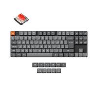Keychron K1 Max Wireless Custom Mechanical Keyboard, TKL (80%) Layout Low-profile 2.4 GHz/Bluetooth/Wired White Backlight with Low-Profile Gateron Red Switch for Mac Win Linux - UK Layout