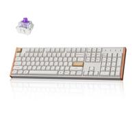 Keychron K10 HE Hole Effect Wireless Keyboard, Magnetic Switch, Hot Swap Compatible, Variable Operating Points, Rapid Trigger Mode, Aluminum + Wooden Frame Design, Full Size Custom RGB, Compatible